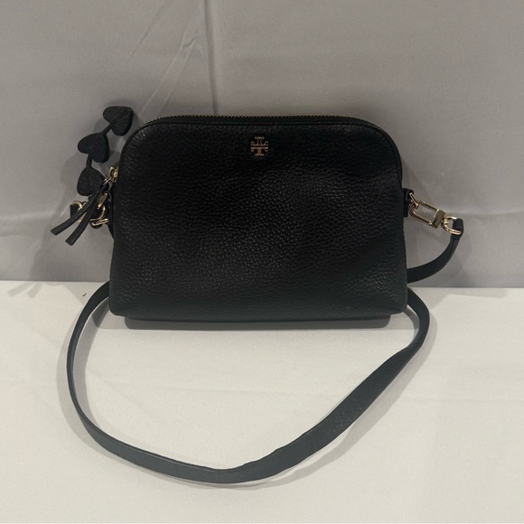 Tory Burch Perry Peace Pebbled Leather Crossbody - Picture 2 of 5